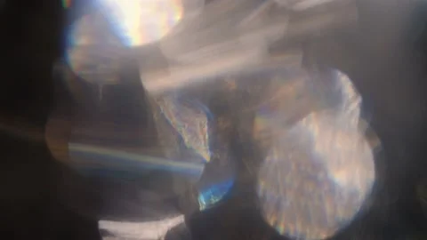 Slow Motion of Bokeh. Prism Rainbow Light Flares Vídeos de archivo 191510741