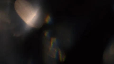 Slow Motion of Bokeh. Prism Rainbow Light Flares Stock Footage 191512286