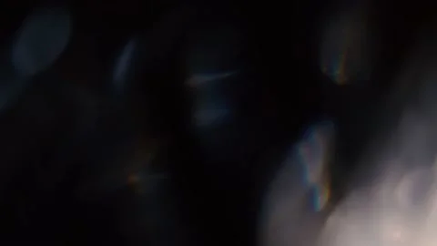 Slow Motion of Bokeh. Prism Rainbow Light Flares Stock Footage 191512817