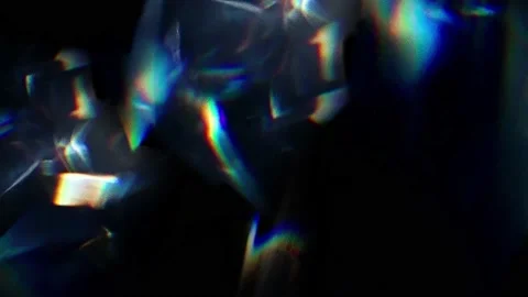 Slow Motion of Bokeh. Prism Rainbow Light Flares Stock Footage 191515280