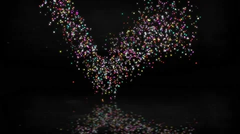 Slow Motion Bounce Small Colorful Particles Loop 4K Resolution Ultra HD Stock Footage 39963545
