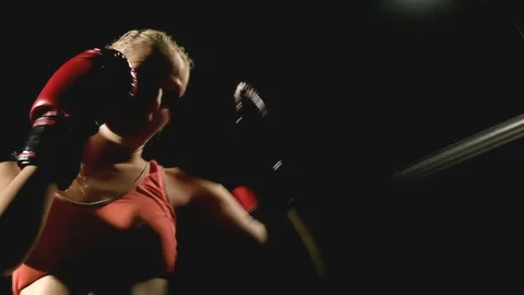 Slow motion of boxer shadow boxing. Stock Footage 92190297