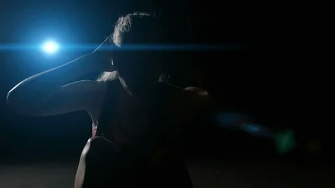 Slow motion of boxer sit up. Stock Footage 92183533