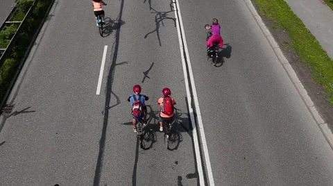 Slow Motion BR Radltour Bicycle day Tour Munich Germany Europe Stock Footage 40675023