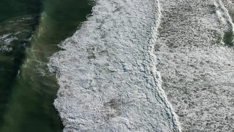 Slow Motion Breaking Waves Video stock 165942209