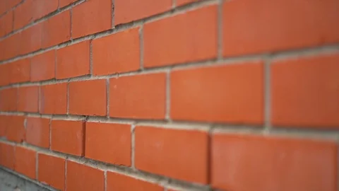Slow motion of a brick house wall Stock Footage 91514297