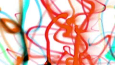 Slow Motion Bright Colored Lines Flowing Abstract Background Stock Footage 123167218