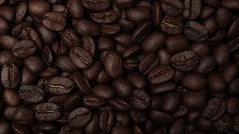 Slow motion of brown coffee beans Stock Footage 317732031
