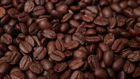 Slow motion of brown coffee beans Stock Footage 317732040