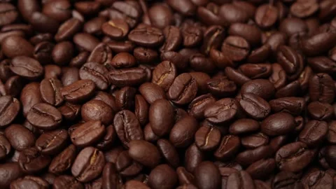 Slow motion of brown coffee beans Stock Footage 317732049