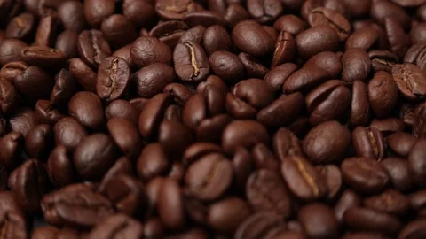 Slow motion of brown coffee beans Stock Footage 317732054