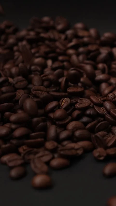 Slow motion of brown coffee beans Stock Footage 317732056