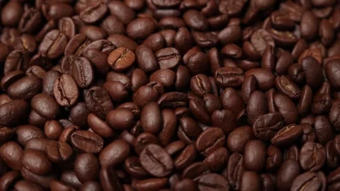 Slow motion of brown coffee beans Stock Footage 317732062