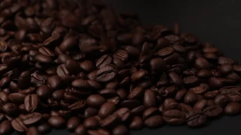 Slow motion of brown coffee beans Stock Footage 317732067