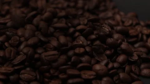 Slow motion of brown coffee beans Stock Footage 317732072