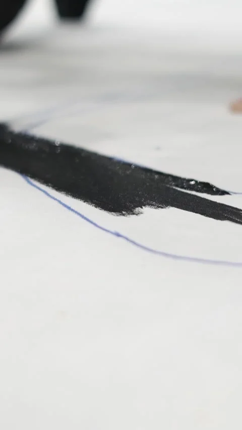 Slow Motion Brush Strokes Stock Footage 296602062