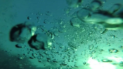 Slow motion Bubbles underwater Stock Footage 124368805