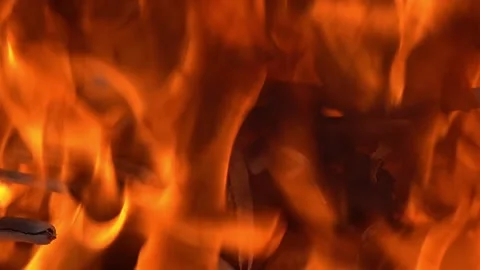 Slow motion burning the devotion joss stick Stock-Footage 144948029