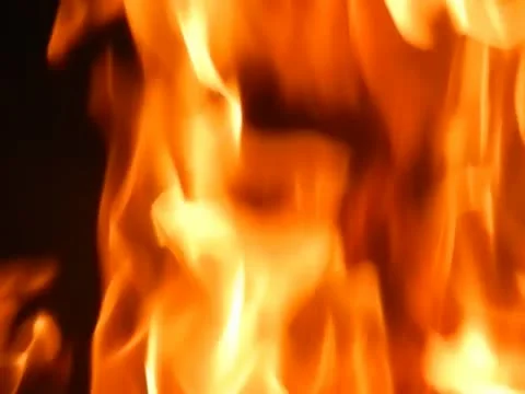Slow motion, burning fire, flames Stock Footage 11611446
