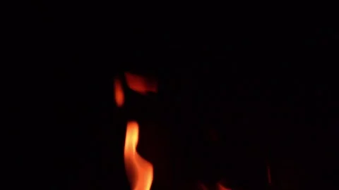 Slow motion of burning fire texture isolated on black background 库存影片 272416706