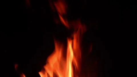 Slow motion of burning fire texture isolated on black background 库存影片 272416870