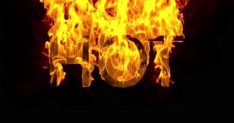 Slow-Motion Burning Text (4320p 25fps) Video stock 230863365