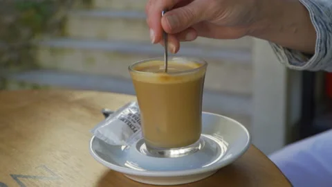 SLOW MOTION CAFE Video stock 160628105