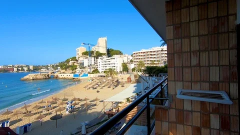 Slow motion of cala major beach in mallorca Stock Footage 122170513