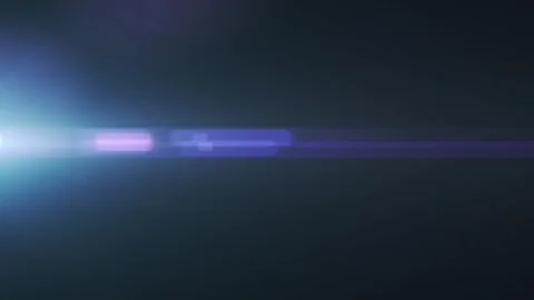 Slow motion camera lens flare moving effect on dark background overlay. 库存影片 344088103