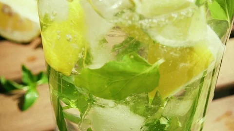 Slow motion the camera moves on schedule with a soft drink Stock Footage 92208735