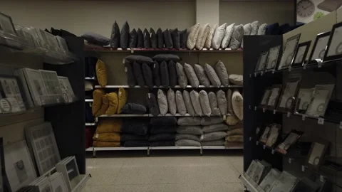 Slow Motion Camera  -Sofa Pillows Stock Footage 150976837