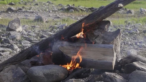 Slow motion campfire Stock Footage 105769678