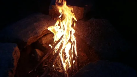 Slow Motion Campfire Video stock 130755523