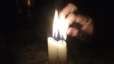 Slow motion candlelights Video stock 209119674