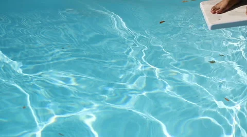 Slow Motion Cannonball into Pool Stock Footage 64617057