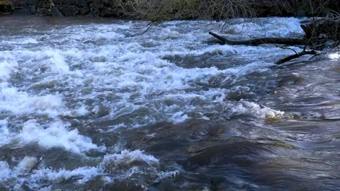 Slow-motion capture of a waterfall Stock Footage 297363425