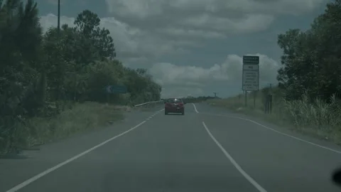 Slow Motion Car Driving on Rural Road Sunshine Coast Queensland Australia Stock Footage 341312910