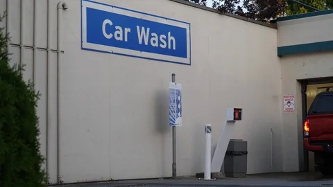 Slow motion car wash in the summer Stock Footage