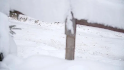 Slow Motion Car Wheels Driving Fast In The Snow Stock Footage 85104015