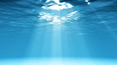 Slow motion of caribbean clean water looping light underwater video Stock-Footage 124561663