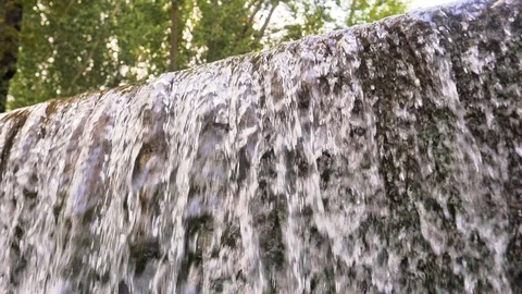 Slow motion cascade water barrier Stock Footage 124390181