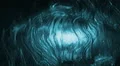 slow motion cascading sheet of water in cyan loop Video HD