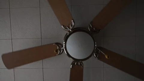 Slow motion ceiling fan Stock Footage 130542095