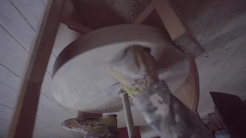 Slow motion. Ceramics studio. Potter at work 库存影片 143377031