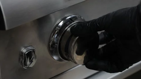 Slow motion of Chef Cooking in the Kitchen, Restaurant wok fire cooking Close up Stock Footage 142877461