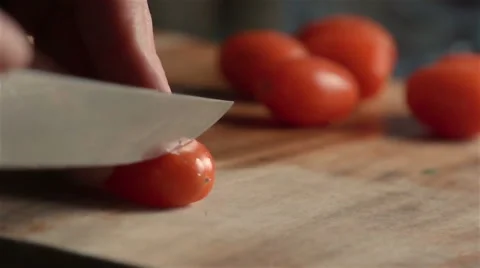 Slow motion of cherry tomatoes Stock Footage 47081658
