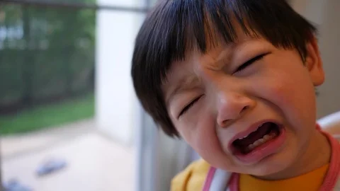 Slow motion child crying Stock Footage 92421484