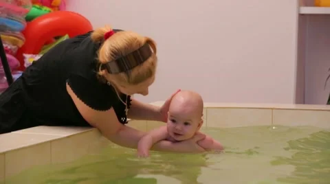 SLOW MOTION. Child Diving Stock Footage 63349076