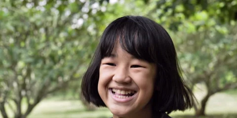 Slow motion child happy use smartohone Stock Footage 162113089
