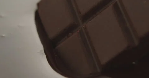 Slow Motion Chocolate Bar Falling into Liquid Chocolate - Rich Dessert Footage Stock Footage 276875243